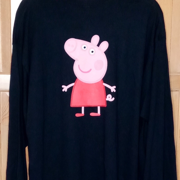 Urban Outfitters Other - Urban Outfitters Black Peppa Pig Long Sleeve Tee Shirt Size XL